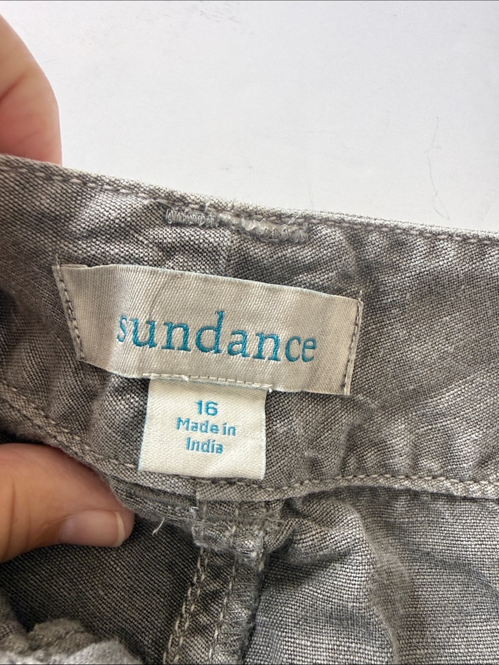 Sundance Linen / Cotton Blend Utility Shorts Gray Size 16 - Picture 7 of 13